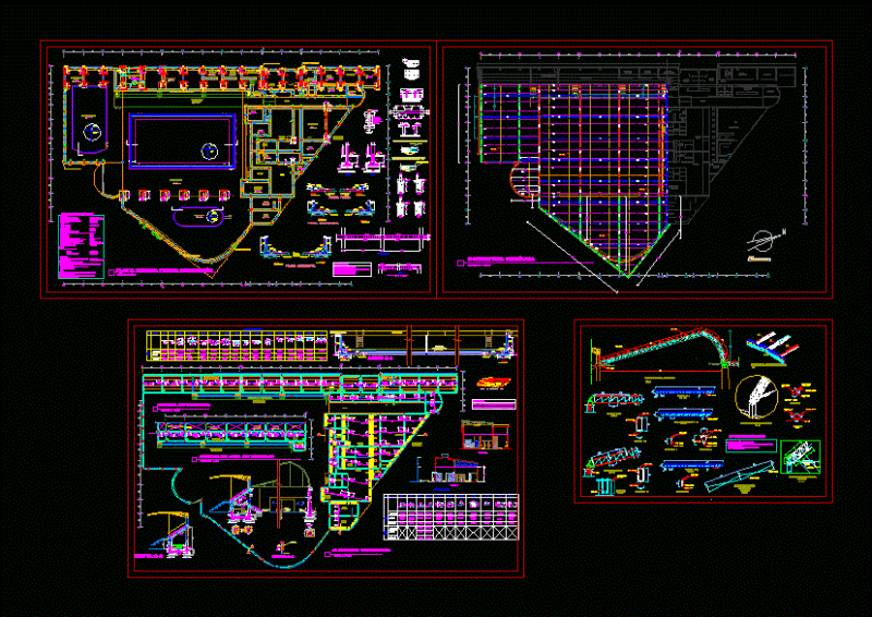 Sports Complex Structure DWG Detail for AutoCAD