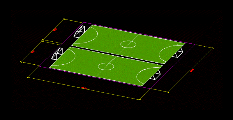 Sports Court 3D DWG Full Project for AutoCAD