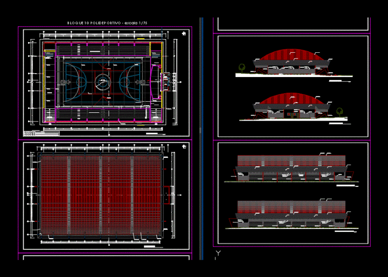 Sports DWG Section for AutoCAD