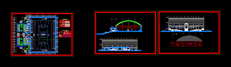Sports DWG Section for AutoCAD