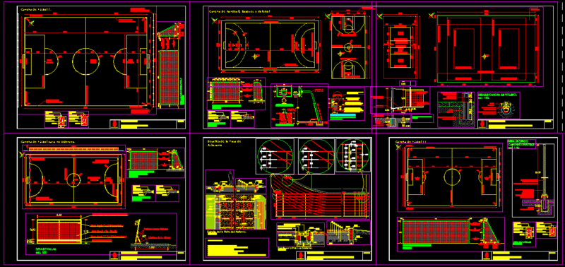 Sports Fields DWG Detail for AutoCAD