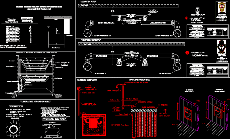 Sprinklers And Hoses DWG Detail for AutoCAD
