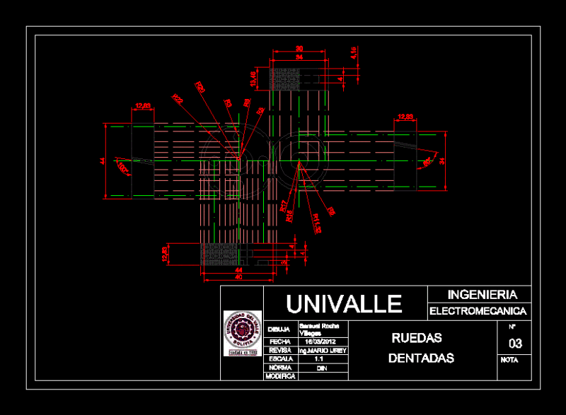 Sprockets DWG Block for AutoCAD