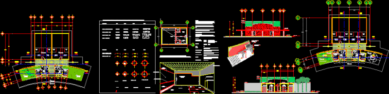 Squash Field DWG Section for AutoCAD