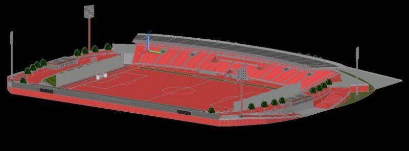 Stadium 3D DWG Model for AutoCAD
