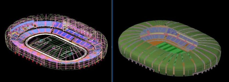 Stadium – 3D DWG Elevation for AutoCAD