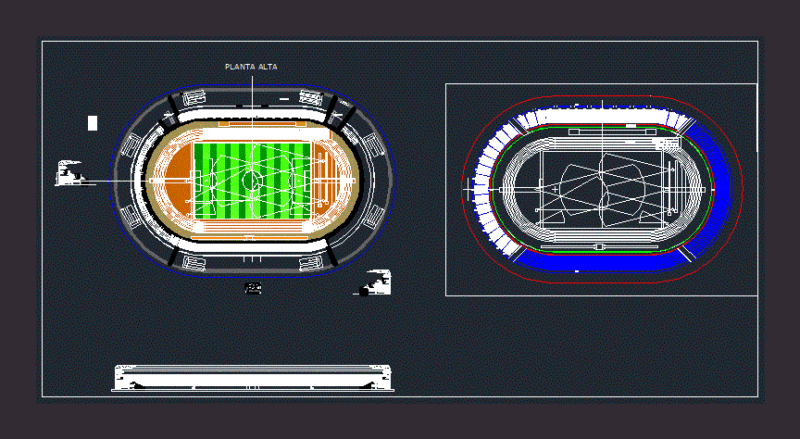 Stadium DWG Detail for AutoCAD