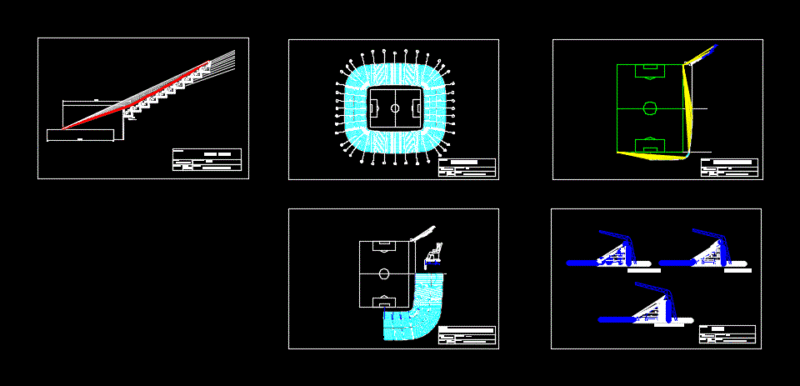 Stadium With Isoptic DWG Block for AutoCAD
