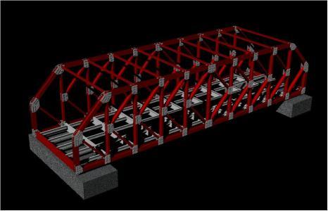 Steel - Structure - K - Truss - Bridge 3D DWG Model for ...