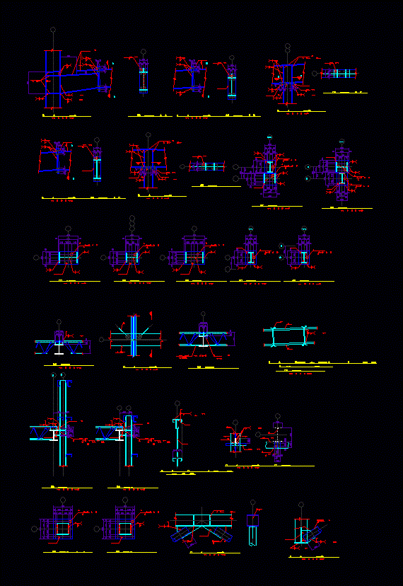 autocad drawing details of steel structure