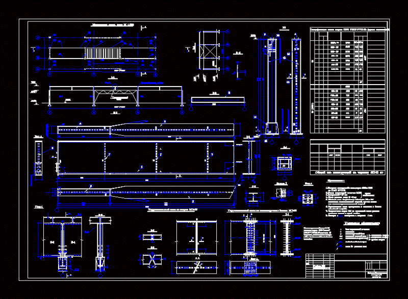 Steel Constructions DWG Block for AutoCAD