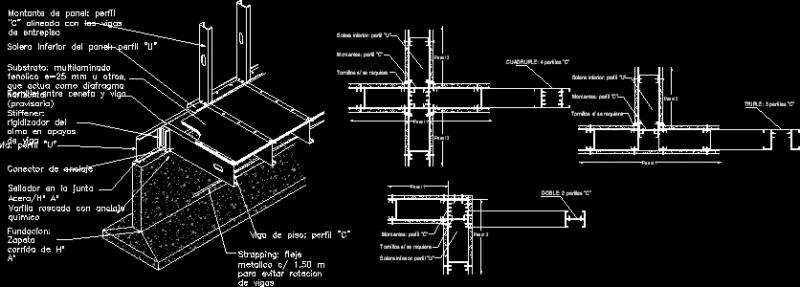 Steel Framing DWG Detail for AutoCAD