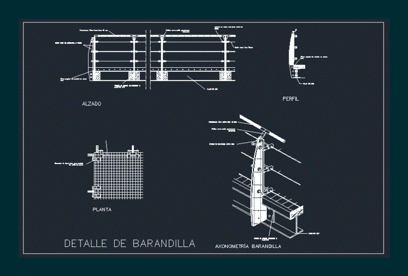Steel Railing DWG Full Project for AutoCAD