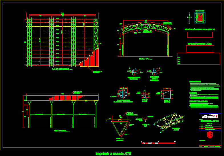 Steel Roof - Details - 20 X 135 DWG Detail for AutoCAD • Designs CAD