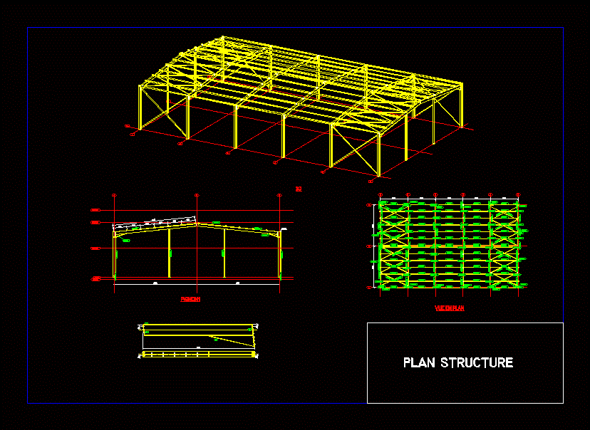 Steel Shed Structure DWG Block for AutoCAD â€¢ Designs CAD