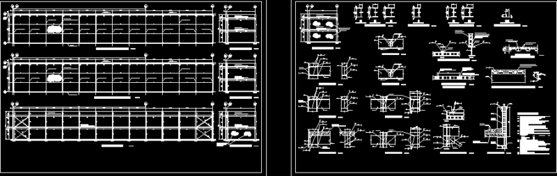 Steel Structure Office DWG Section for AutoCAD
