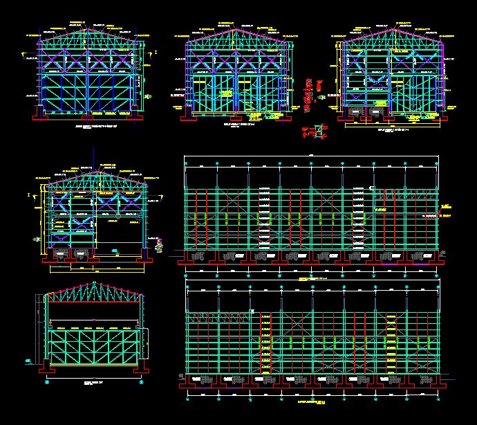 autocad drawing details of steel structure