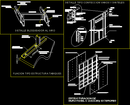 Steel Stud Partition Walls DWG Detail for AutoCAD • Designs CAD