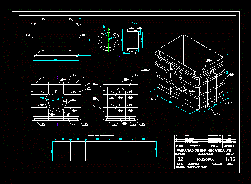 Sterilizer Welding Chamber 2D DWG Plan for AutoCAD • Designs CAD