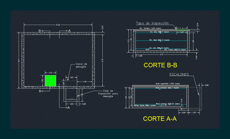 Storage Tank DWG Plan for AutoCAD
