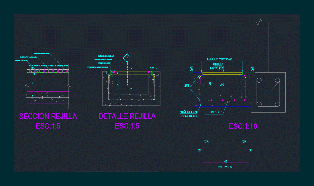 Storm Water Fescue DWG Detail for AutoCAD