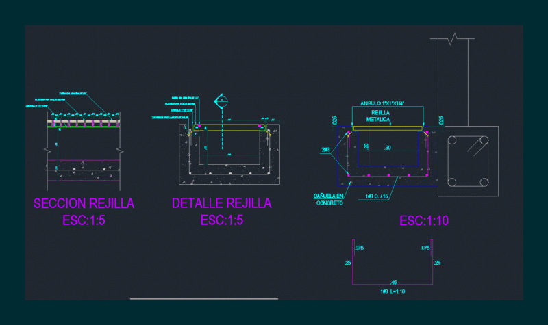 Storm Water Fescue DWG Detail for AutoCAD