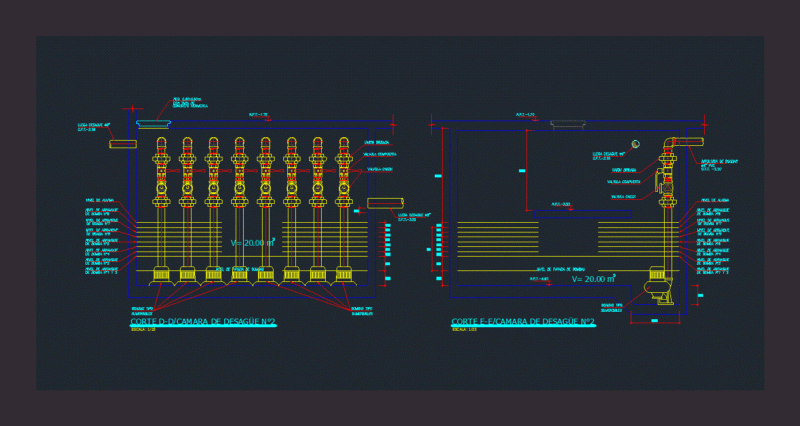 Stormwater Pumping Chamber DWG Block for AutoCAD