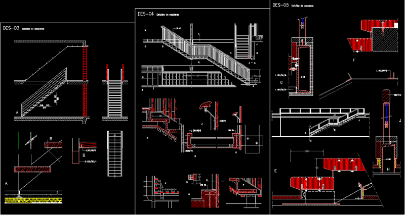 Straircases Details DWG Detail for AutoCAD