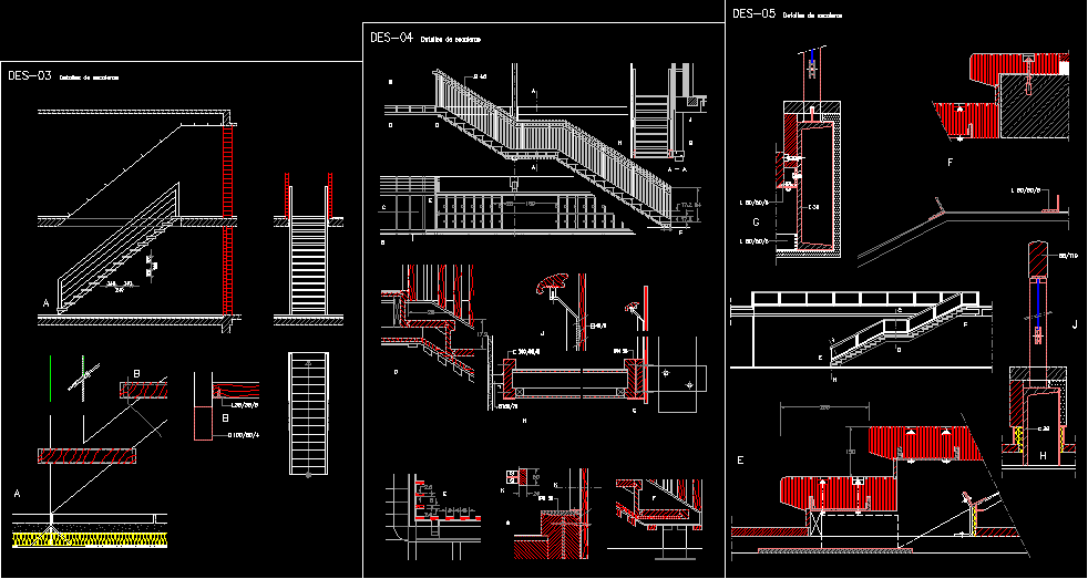 Straircases Details DWG Detail for AutoCAD • Designs CAD