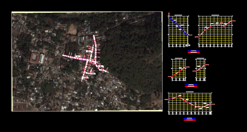Streets And Topography Profiles DWG Block for AutoCAD