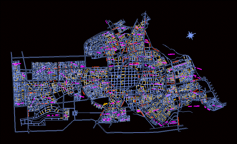 Streets Trujillo DWG Block for AutoCAD