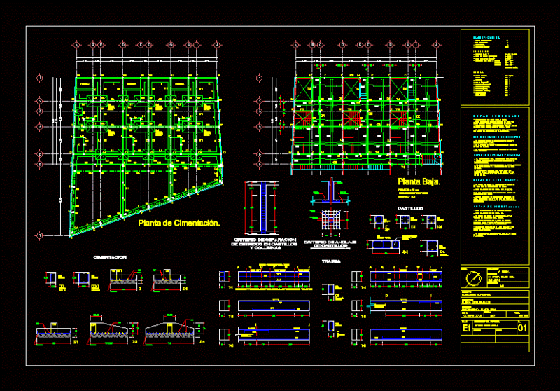 Structural – Cimentacion DWG Detail for AutoCAD