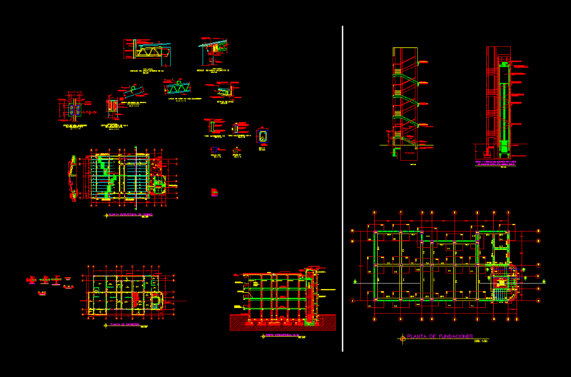 Structural Building Plans DWG Plan for AutoCAD