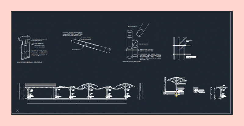 Structural Details Bamboo DWG Section for AutoCAD