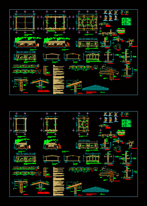 Structural Details School Classroom DWG Detail for AutoCAD