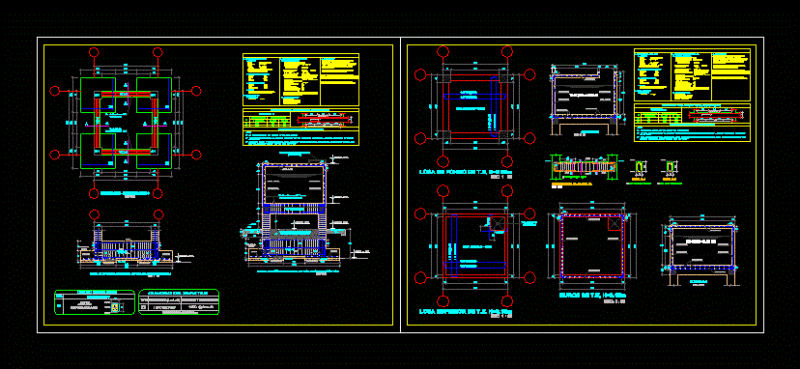 Structural Elevated Tank DWG Plan for AutoCAD