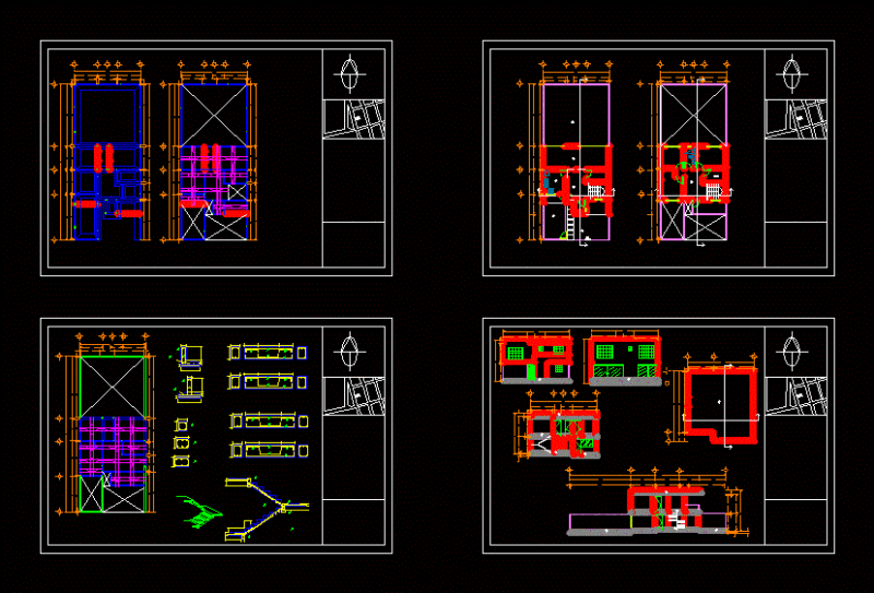 Structural Plan – Room House DWG Plan for AutoCAD