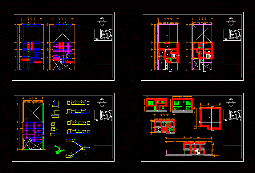 Structural Plan  Room House  DWG Plan  for AutoCAD  