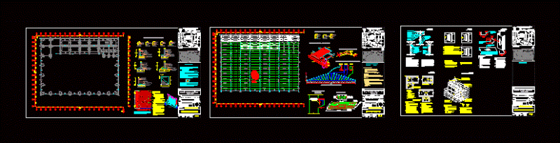 Structural Plan Gym DWG Plan for AutoCAD