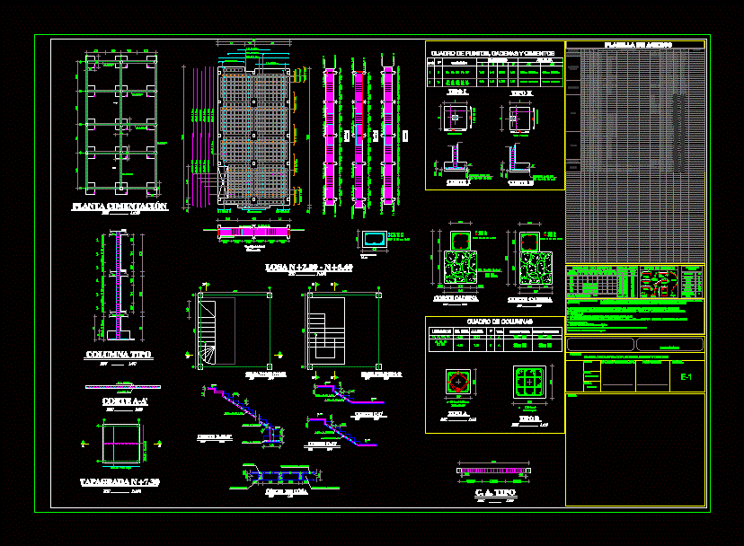 Structural Plan Of Two-Storey Housing DWG Plan for AutoCAD • Designs CAD