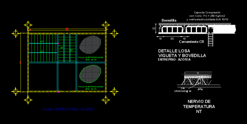 Joist and Block Slab Structural Details and Plan