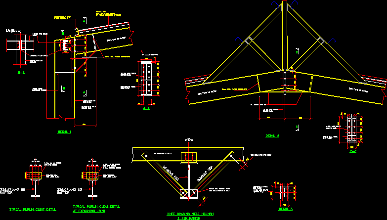 autocad drawing details of steel structure