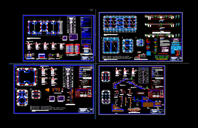 Structure (Foundation And Lightweight) DWG Plan for AutoCAD