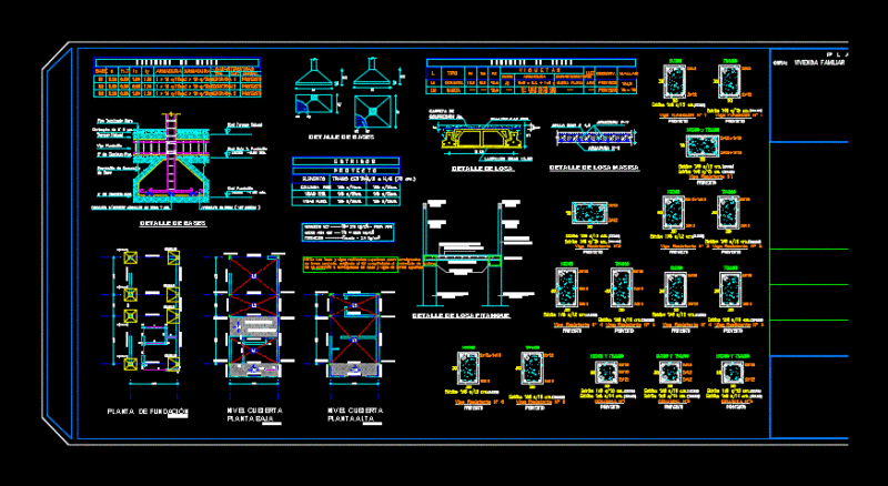 Structure Detached House DWG Block for AutoCAD