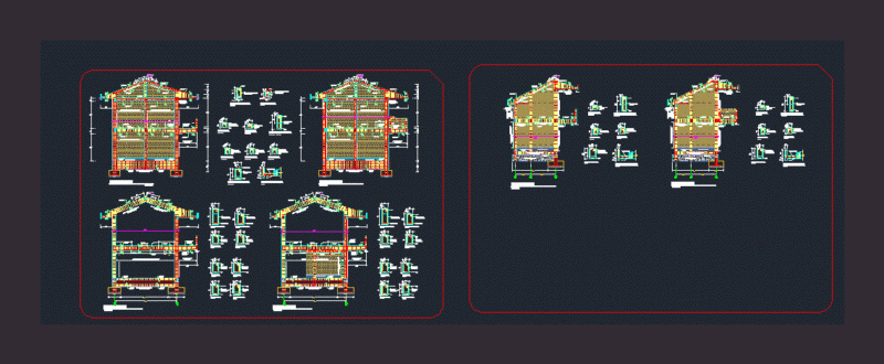 Structure Earthquake-Resistant School DWG Section for AutoCAD