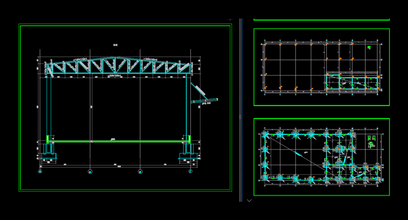 Structure Of A Warehouse DWG Detail for AutoCAD