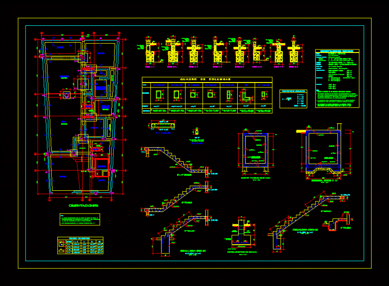 Structure Of Housing Bifamiliar DWG Block for AutoCAD