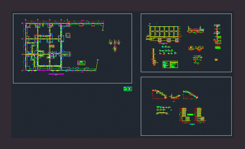 Structures – Restaurant H Assembly DWG Block for AutoCAD