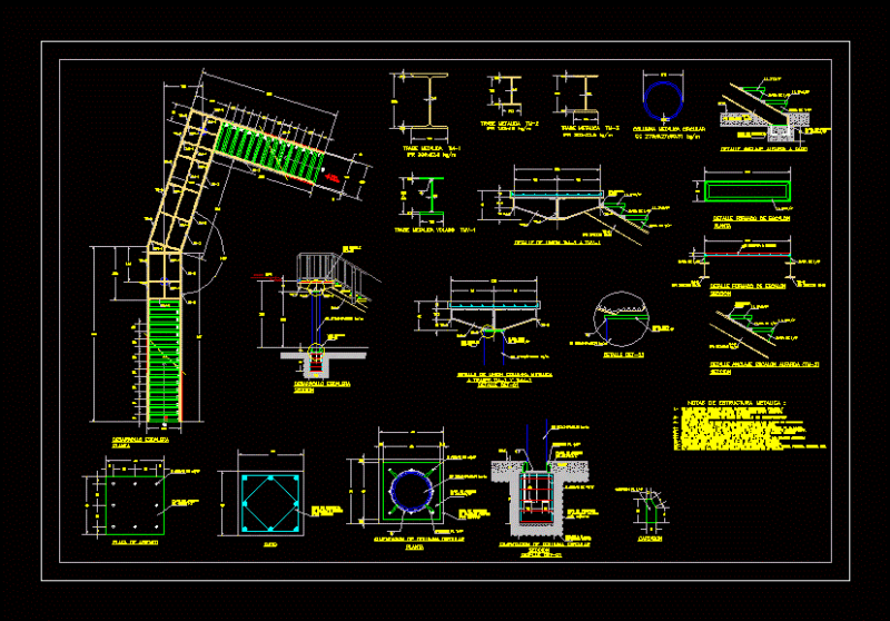 Structuring Bridge Pedestrian DWG Detail for AutoCAD