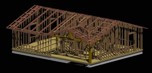 Structurs Wooden House 3D DWG Model for AutoCAD • Designs CAD